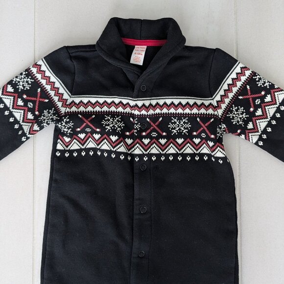 (4/$20) Joe Fresh - Baby Boys' Shawl Collar Romper - Picture 3 of 7